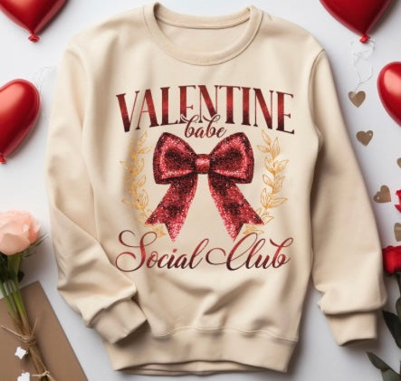 Valentine Club Sweatshirt Nude