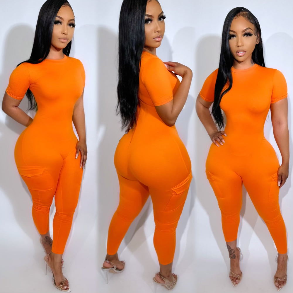 Body Cargo Jumpsuit Orange