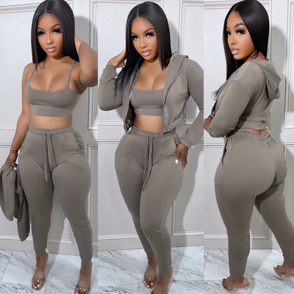 Cozy Jogger Set Taupe